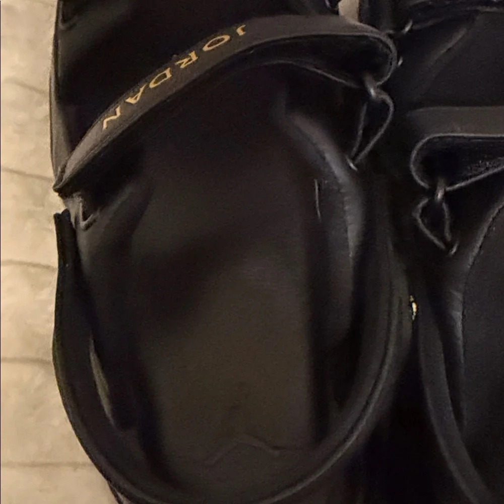 Jordan Black Sandals with Gold Logo - Picture 6 of 7